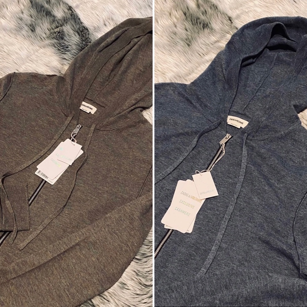 Zadig & Voltaire Cashmere Full Zip Hoodies (2)